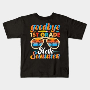 1st Grade Hello Summer Last Day Of School Boys Kids Kids T-Shirt